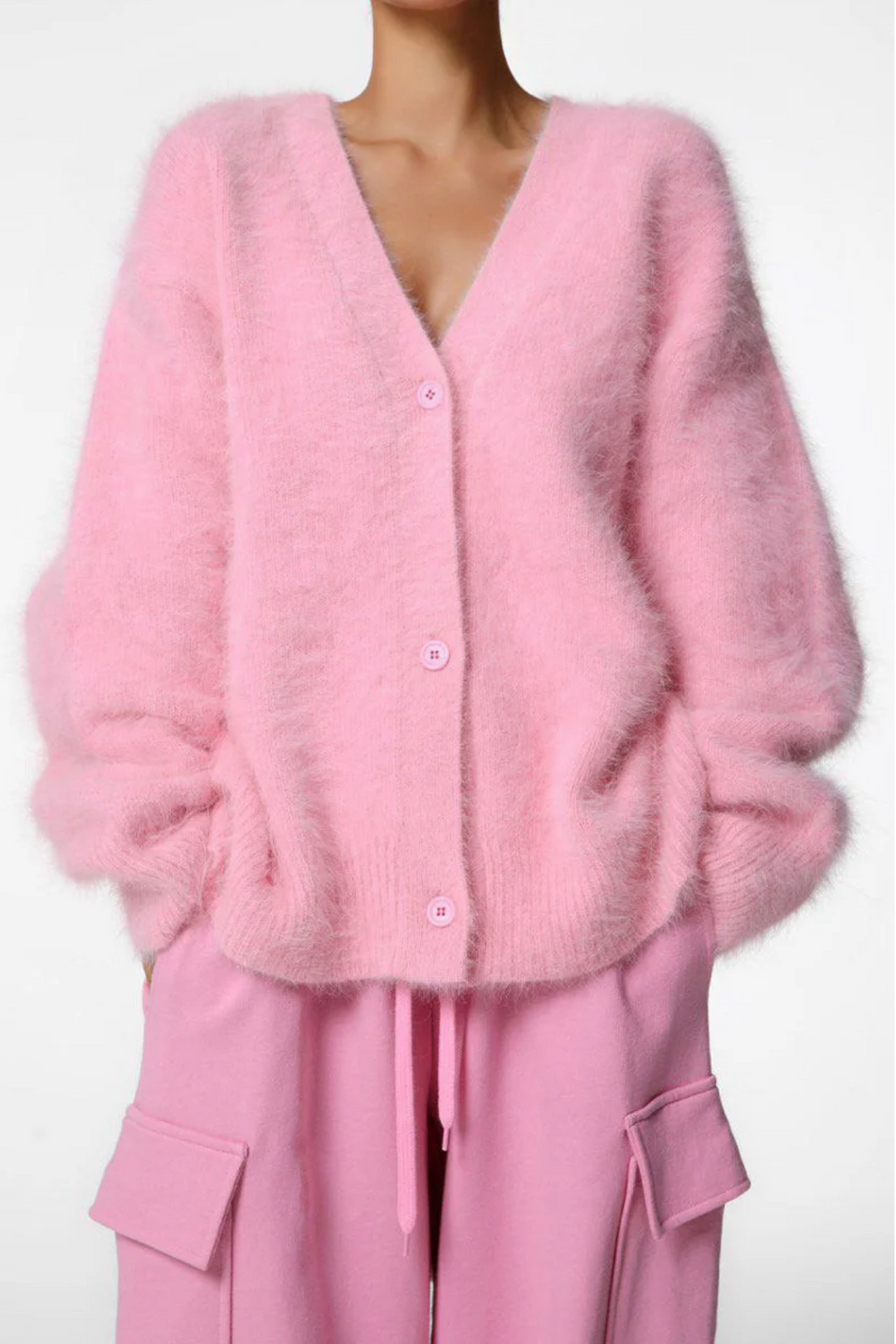 |LUNA| Oversized Fluffy Mohair Cardigan