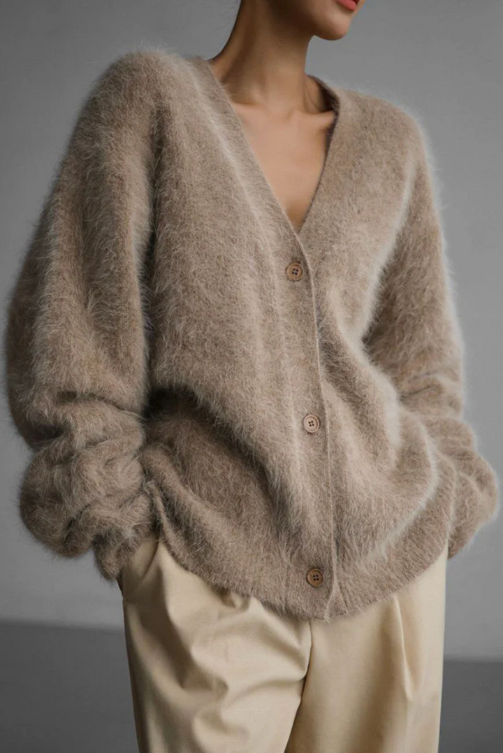 |LUNA| Oversized Fluffy Mohair Cardigan